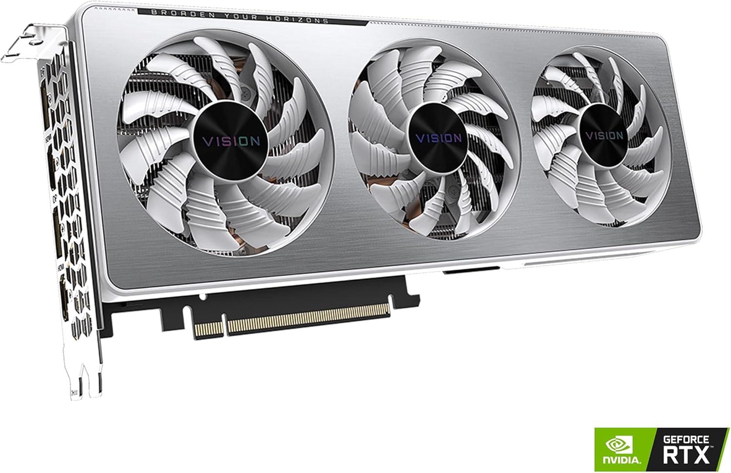 imageGIGABYTE GeForce RTX 3060 Ti Vision OC 8G REV20 Graphics Card WINDFORCE 3X Cooling System LHR 8GB 256bit GDDR6 GVN306TVISION OC8GD REV20 Video Card
