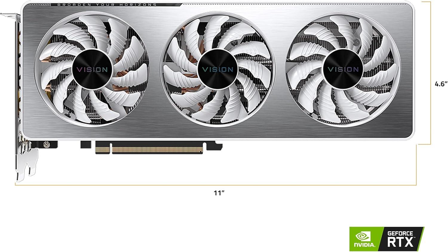 imageGIGABYTE GeForce RTX 3060 Ti Vision OC 8G REV20 Graphics Card WINDFORCE 3X Cooling System LHR 8GB 256bit GDDR6 GVN306TVISION OC8GD REV20 Video Card