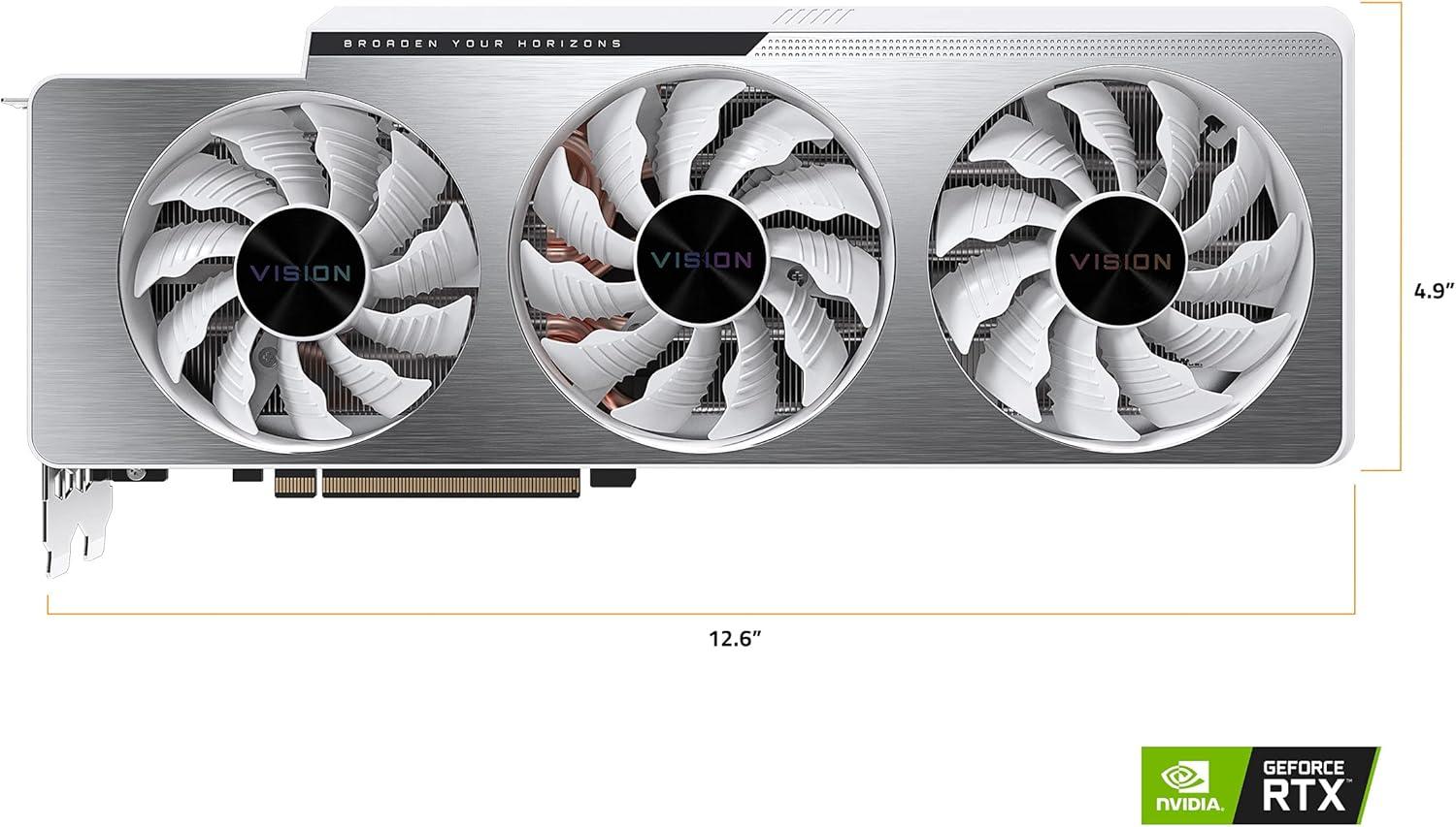 imageGIGABYTE GeForce RTX 3070 Ti Vision OC 8G Graphics Card WINDFORCE 3X Cooling System 8GB 256bit GDDR6X GVN307TVISION OC8GD Video Card