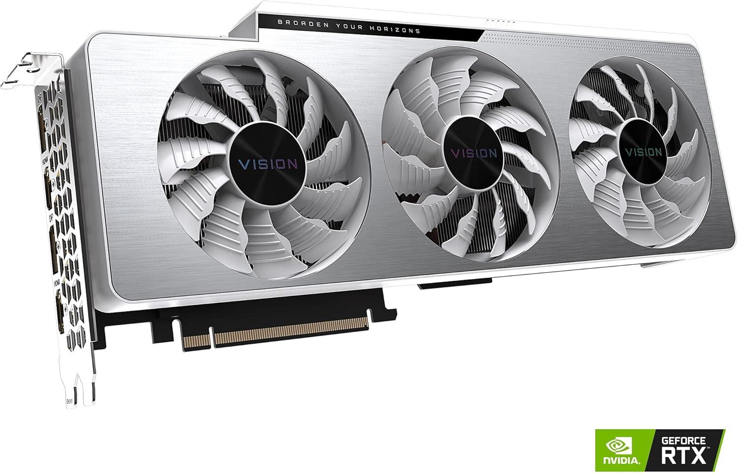 imageGIGABYTE GeForce RTX 3070 Ti Vision OC 8G Graphics Card WINDFORCE 3X Cooling System 8GB 256bit GDDR6X GVN307TVISION OC8GD Video Card