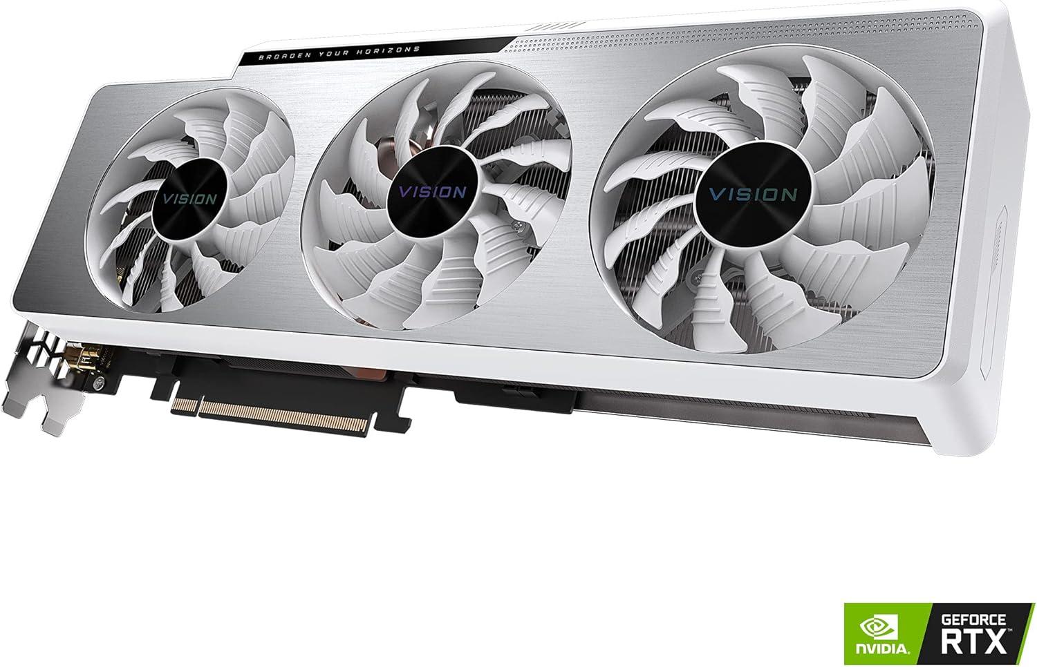 imageGIGABYTE GeForce RTX 3070 Ti Vision OC 8G Graphics Card WINDFORCE 3X Cooling System 8GB 256bit GDDR6X GVN307TVISION OC8GD Video Card