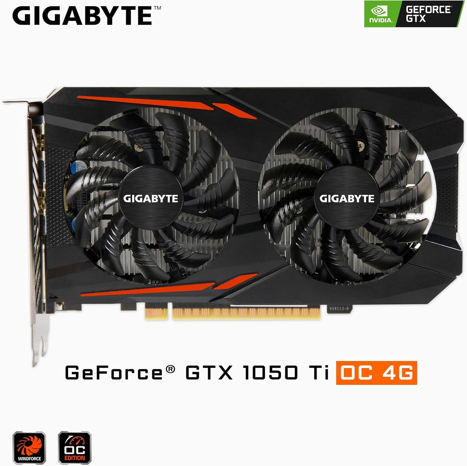 imageGIGABYTE Geforce GTX 1050 Ti 4GB GVN105TD54GD Graphic CardsBoost Clock 1455 MHz