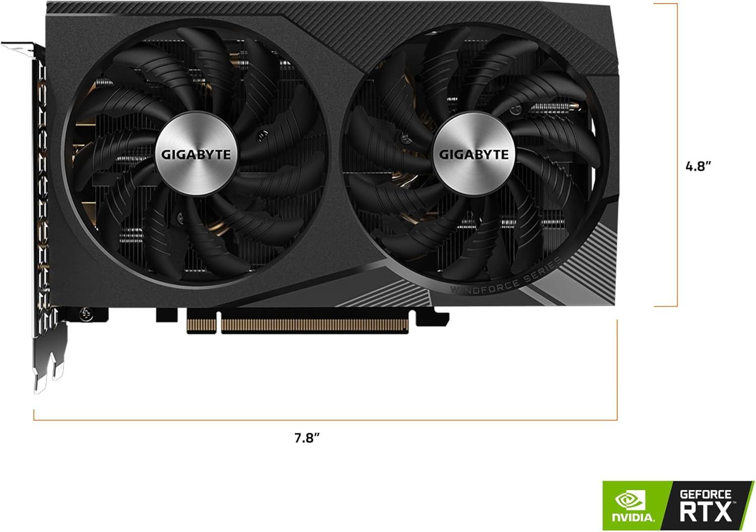 imageGigabyte GeForce RTX 3060 Gaming OC 8G rev 20 Graphics Card 2X WINDFORCE Fans 8GB 128bit GDDR6 GVN3060GAMING OC8GD REV20 Video Card