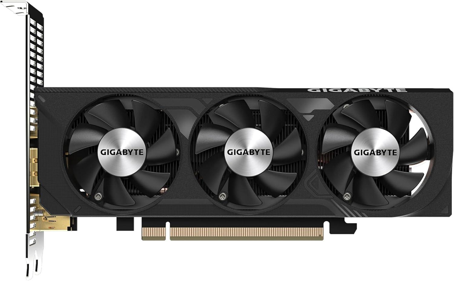 imageGigabyte GeForce RTX 4060 OC Low Profile 8G Graphics Card 3X WINDFORCE Fans 8GB 128bit GDDR6 GVN4060OC8GL Video Card