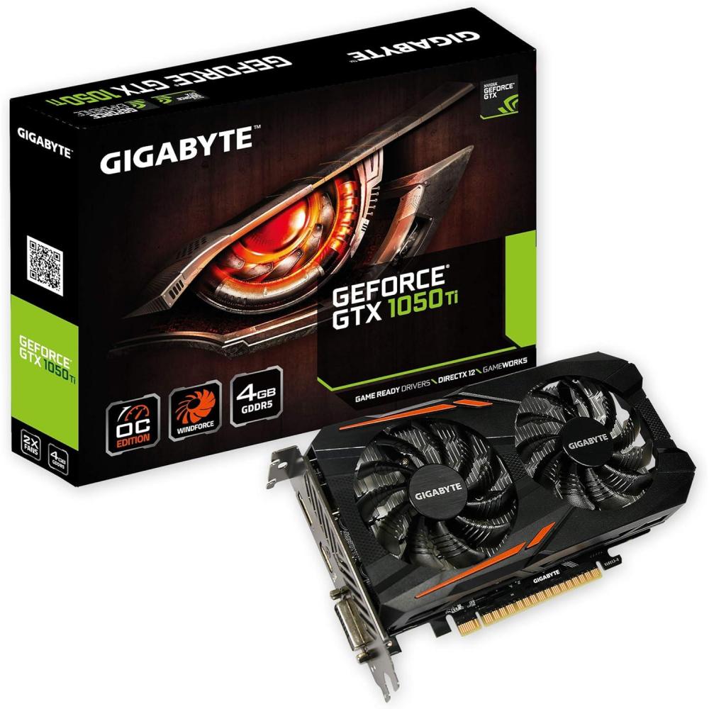 imageGIGABYTE Geforce GTX 1050 Ti 4GB GVN105TD54GD Graphic CardsBoost Clock 1455 MHz