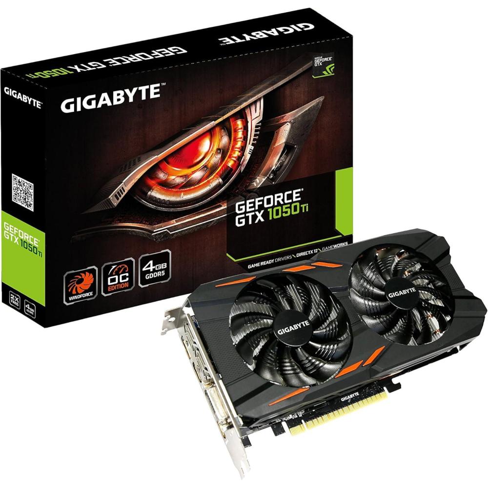 imageGIGABYTE Geforce GTX 1050 Ti 4GB GVN105TD54GD Graphic CardsBoost Clock 1468 MHz