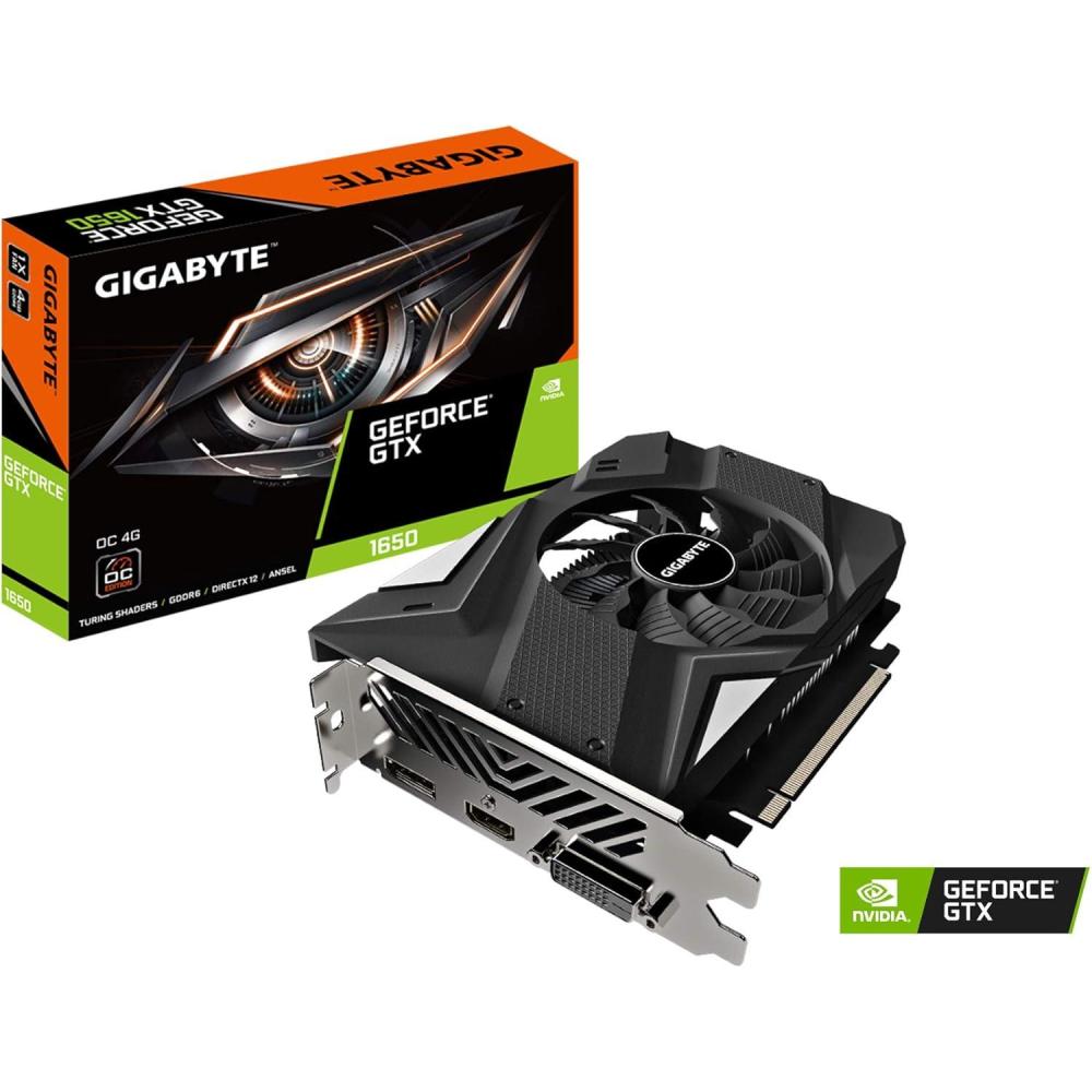imageGigabyte GeForce GTX 1650 D6 OC 4G Graphics Card 170mm Compact Size 4GB 128Bit GDDR6 GVN1656OC4GD REV20 Video Card