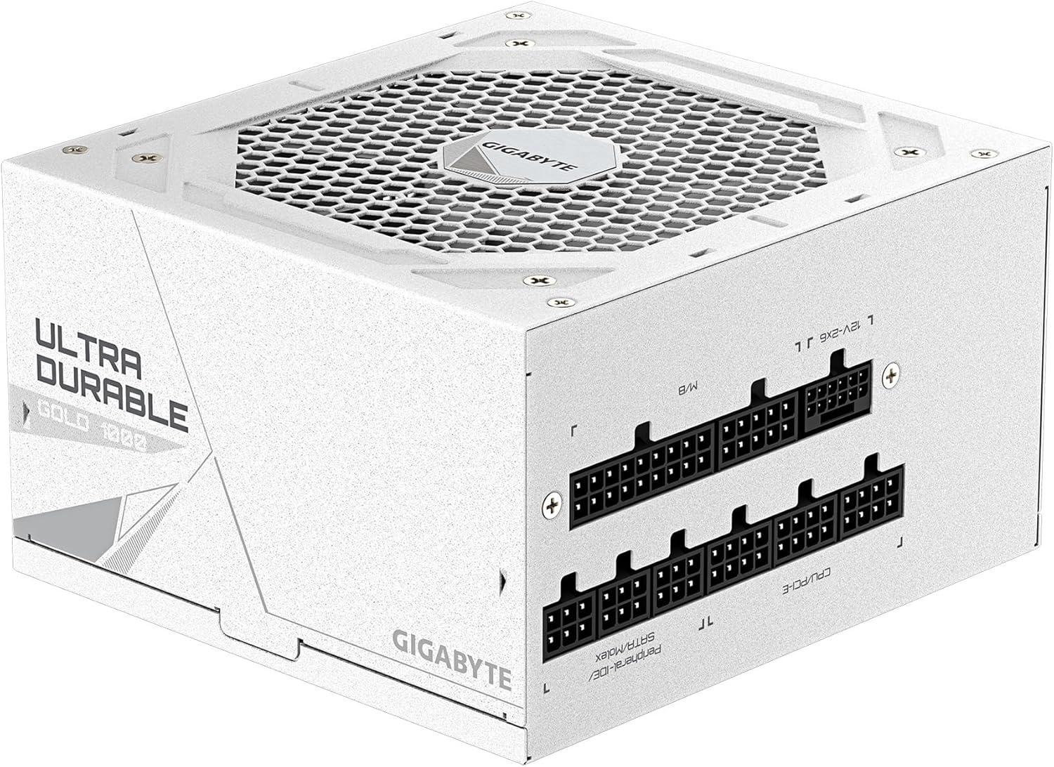 imageGIGABYTE UD1000GM PG5 V2 ICE 1000W 80 Plus Gold Certified PCIe51 Ready ATX31 Fully Modular Power Supply GPUD1000GMPG5 ICE