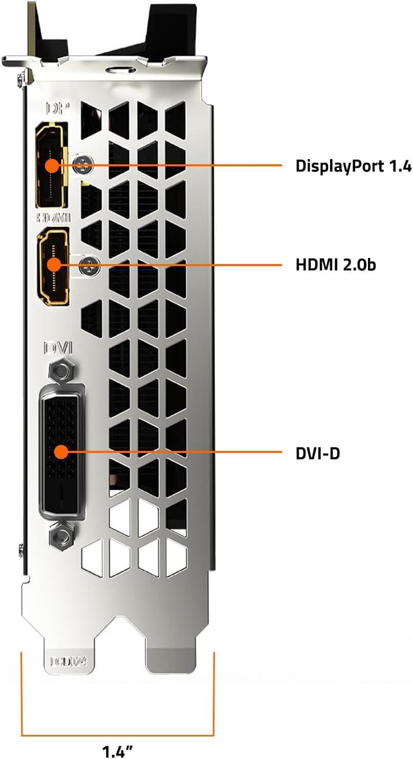 imageGIGABYTE GeForce GTX 1650 D6 OC 4G rev 40 Graphics Card 4GB GDDR6 128bit GVN1656OC4GD REV40 Video Card