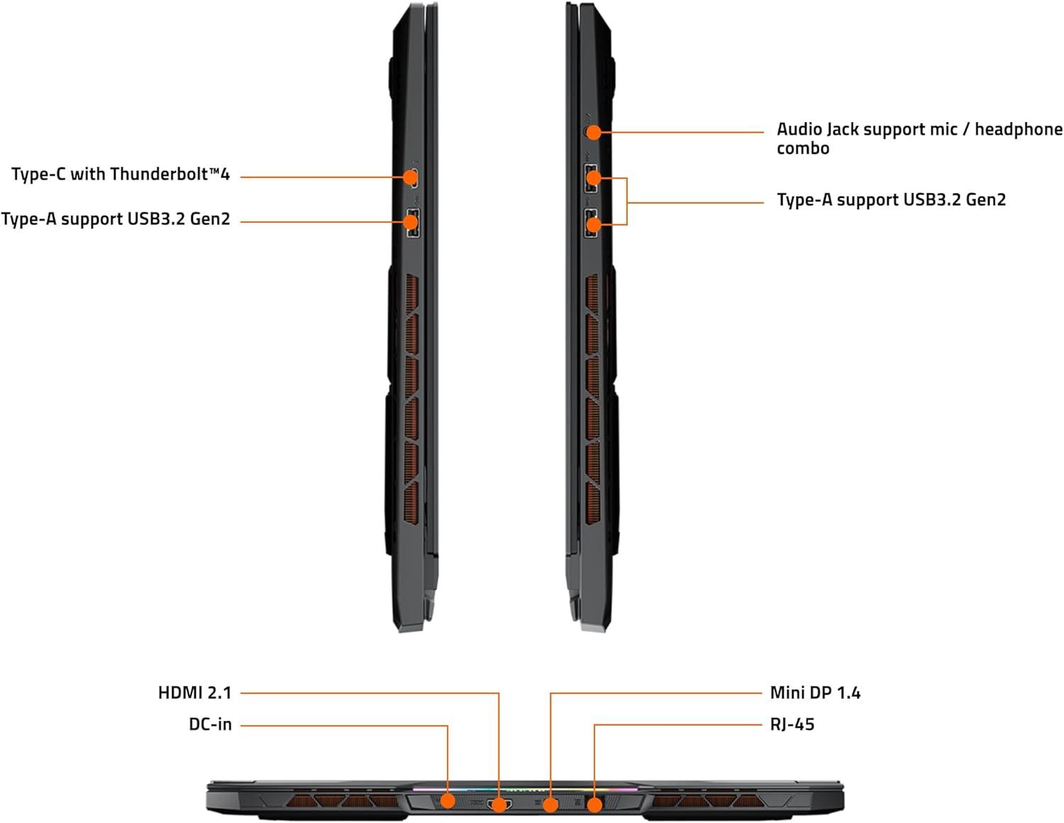 imageGIGABYTE AORUS 17X 173 169 Thin Bezel QHD 2560x1440 240Hz NVIDIA GeForce RTX 4080 Laptop GPU 12GB GDDR6 Intel Core i913980HX 16GB DDR5 RAM 1TB SSD Windows 11 Pro AORUS 17X AXFD4US694SHRTX 4080i914900HX32GB RAM2TB