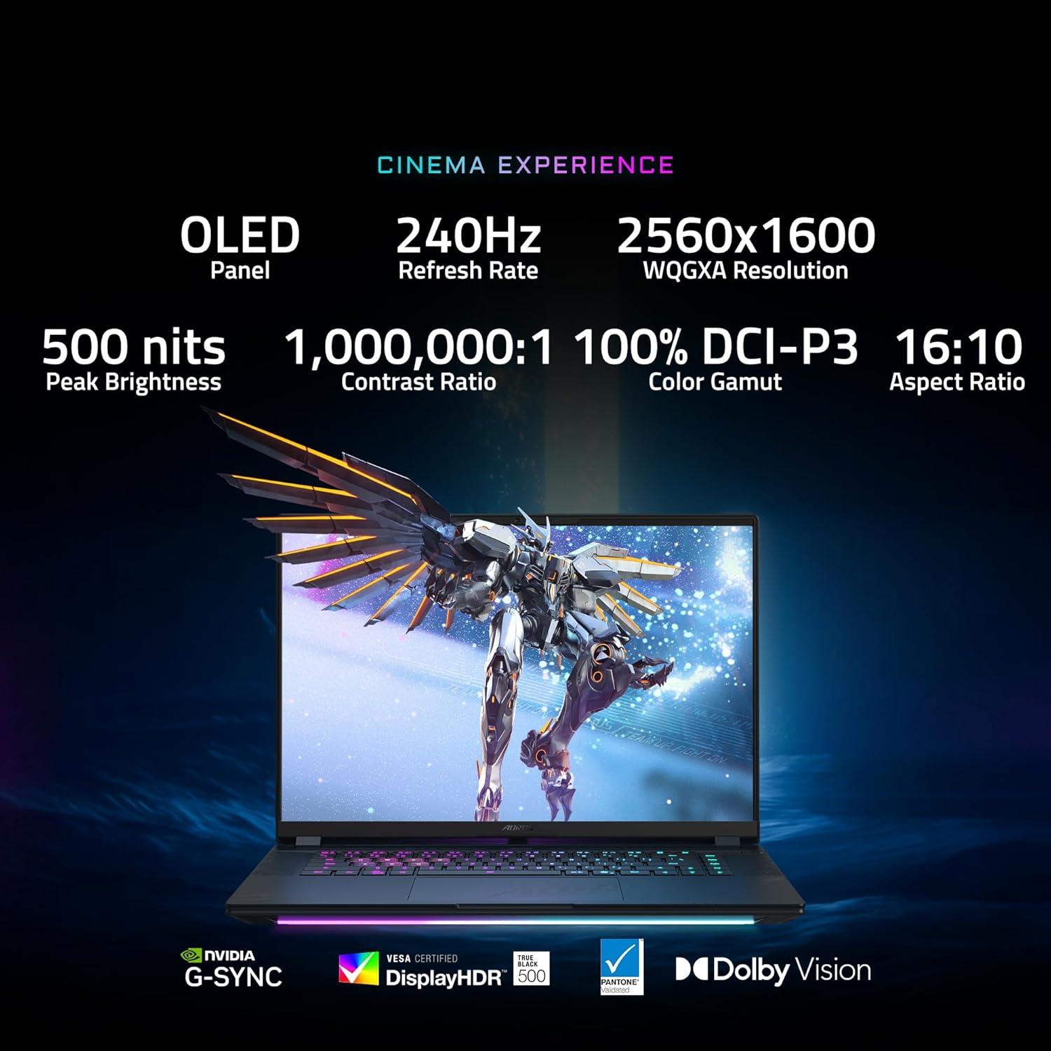 imageGIGABYTE AORUS Master 16 Gaming Laptop 240Hz 2560x1600 OLED NVIDIA GeForce RTX 5080 Intel Core Ultra 9 275HX 2TB SSD with 32GB DDR5 RAM Windows 11 Home AD