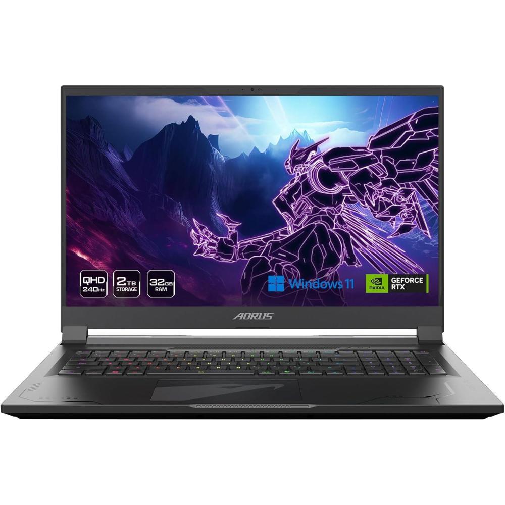 imageGIGABYTE AORUS 17X 173 169 Thin Bezel QHD 2560x1440 240Hz NVIDIA GeForce RTX 4080 Laptop GPU 12GB GDDR6 Intel Core i913980HX 16GB DDR5 RAM 1TB SSD Windows 11 Pro AORUS 17X AXFD4US694SHRTX 4080i914900HX32GB RAM2TB