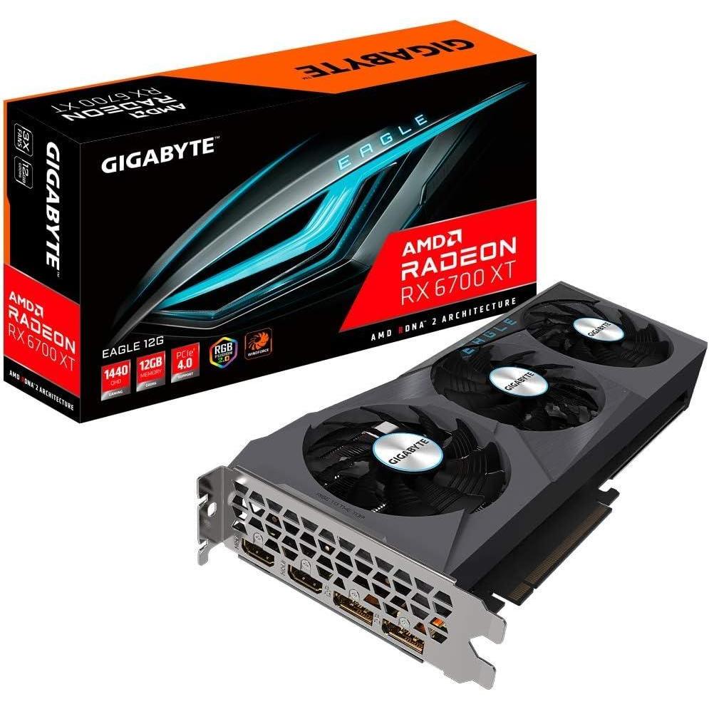 imageGigabyte Radeon RX 6700 XT Eagle 12G Graphics Card WINDFORCE 3X Cooling System 12GB 192bit GDDR6 GVR67XTEAGLE12GD Video Card