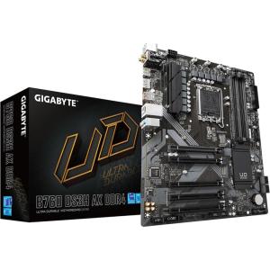 GIGABYTE B760 DS3H AX DDR4 (LGA 1700/ Intel/ B760/ ATX/ DDR4/ M.2/ PCIe 4.0/ USB 3.2 Gen 2 Type-C/WiFi 6E Realtek GbE LAN/Q-Flash Plus/PCIe EZ-Latch/Motherboard)