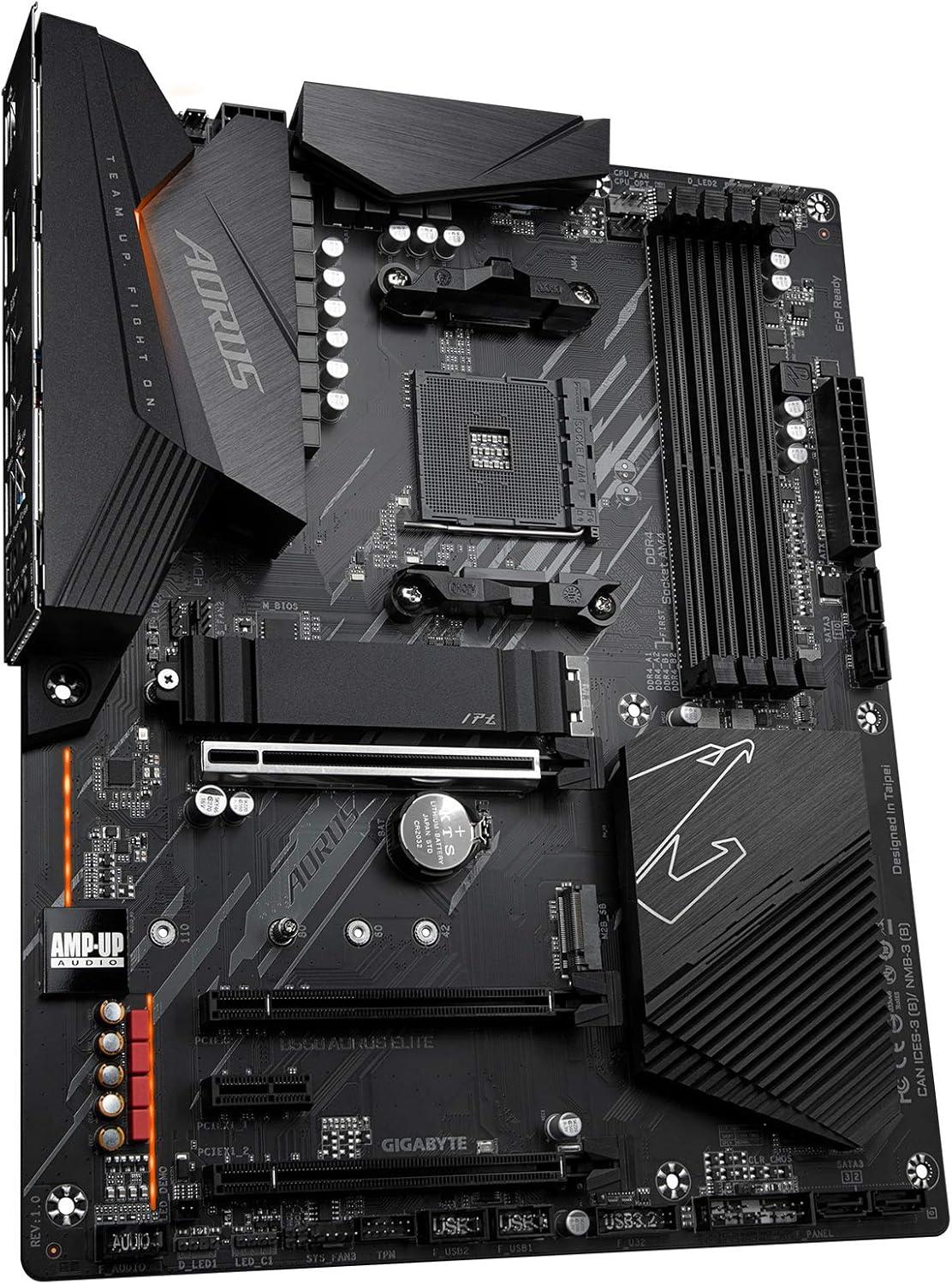 imageGIGABYTE B550 AORUS Elite AM4 AMDB550ATXDual M2SATA 6GbsUSB 32 Gen 225 GbE LANRealtek ALC1200HDMIDPPCIe40DDR4Gaming Motherboard