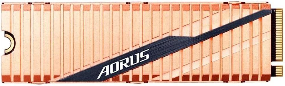 imageGIGABYTE AORUS NVMe Gen4 M2 1TB PCIExpress 40 Interface High Performance Gaming Full Body Copper Heat Spreader Toshiba 3D NAND DDR Cache Buffer SSD GPASM2NE6100TTTD500GB Heatsink SSD GPASM2NE6500GTTD
