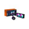 AORUS WATERFORCE X II 360 ICE Liquid CPU Cooler, 360mm Radiator with 3X 120mm Low Noise ARGB Fans, Compatible with Intel LGA1851, LGA1700, and AMD AM5 (GP-AORUS WATERFORCE X II 360 ICE)(Black)