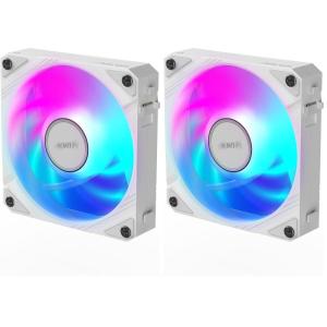 AORUS EZ Chain Fan 120 ICE, 120mm Hydro Dynamic Bearing ARGB Computer Case Fan(Standard (Pack of 2))