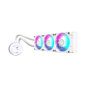AORUS WATERFORCE X II 360 ICE Liquid CPU Cooler, 360mm Radiator with 3X 120mm Low Noise ARGB Fans, Compatible with Intel LGA1851, LGA1700, and AMD AM5 (GP-AORUS WATERFORCE X II 360 ICE)(White)
