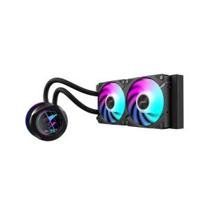 AORUS WATERFORCE X II 360 ICE Liquid CPU Cooler, 360mm Radiator with 3X 120mm Low Noise ARGB Fans, Compatible with Intel LGA1851, LGA1700, and AMD AM5 (GP-AORUS WATERFORCE X II 360 ICE)(Black)
