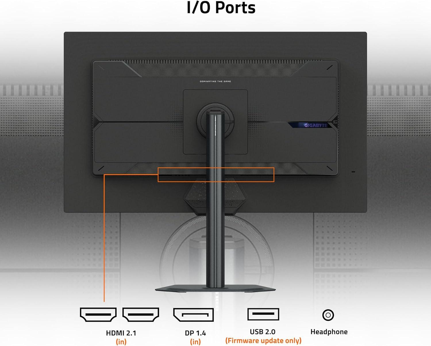 imageGIGABYTE G27U 27 SS IPS Dual Mode Gaming Monitor UHD 3840x21604K 160HzFHD 320Hz 1ms GTG AMD FreeSync Premium GSYNC Compatible HDMI DP Ergonomic Stand Black 3 Year Warranty