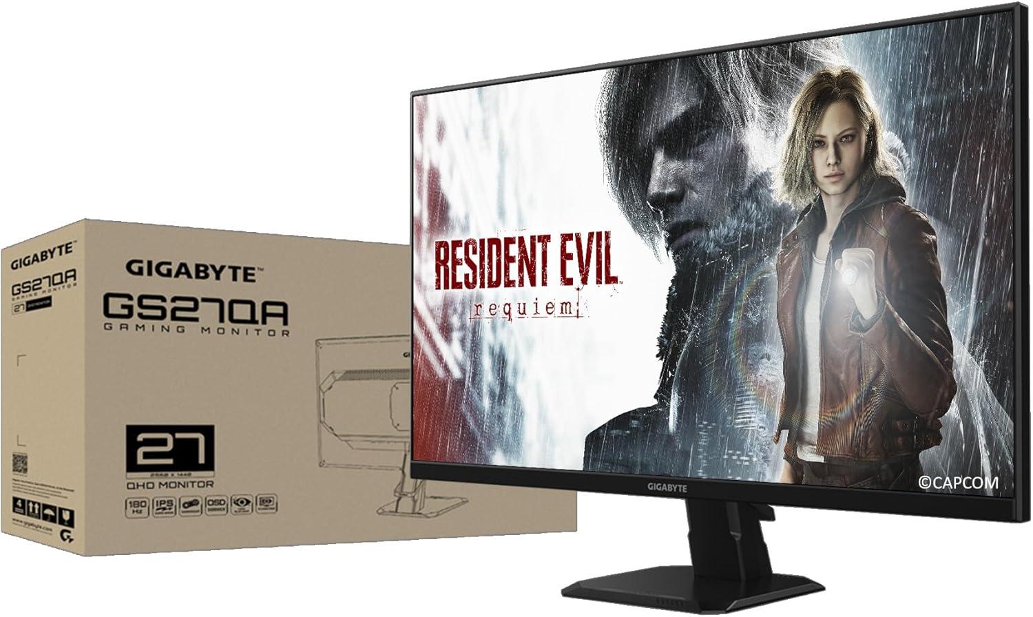 imageGIGABYTE GS25F2A 245 SuperSpeed IPS Gaming Monitor FHD 1920x1080240Hz 1ms GTG AMD FreeSync Premium HDMI DP Tilt Adjustable Black27 QHD