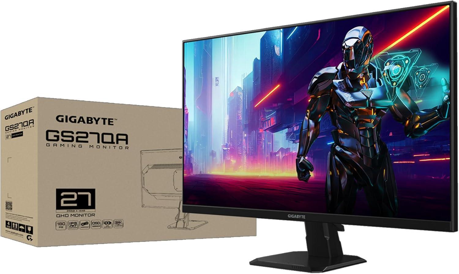 imageGIGABYTE GS25F2A 245 SuperSpeed IPS Gaming Monitor FHD 1920x1080240Hz 1ms GTG AMD FreeSync Premium HDMI DP Tilt Adjustable Black27 QHD