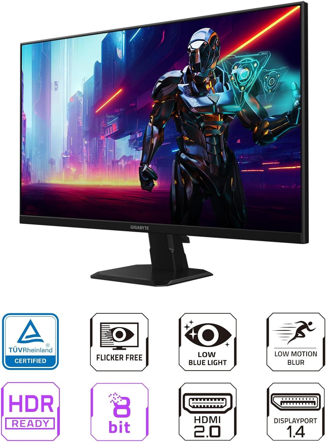imageGIGABYTE GS25F2A 245 SuperSpeed IPS Gaming Monitor FHD 1920x1080240Hz 1ms GTG AMD FreeSync Premium HDMI DP Tilt Adjustable Black27 QHD