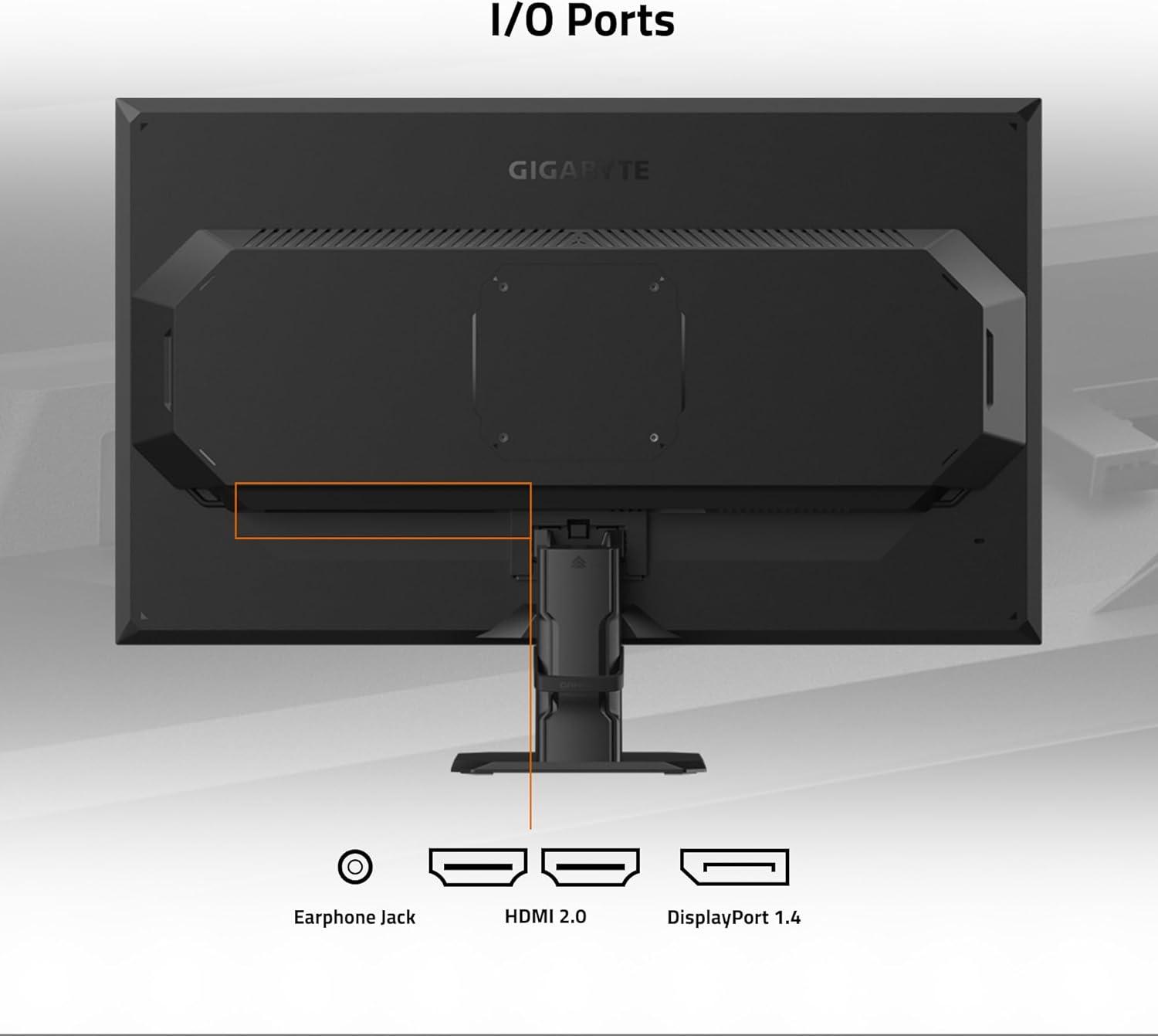 imageGIGABYTE GS25F2A 245 SuperSpeed IPS Gaming Monitor FHD 1920x1080240Hz 1ms GTG AMD FreeSync Premium HDMI DP Tilt Adjustable Black27 QHD