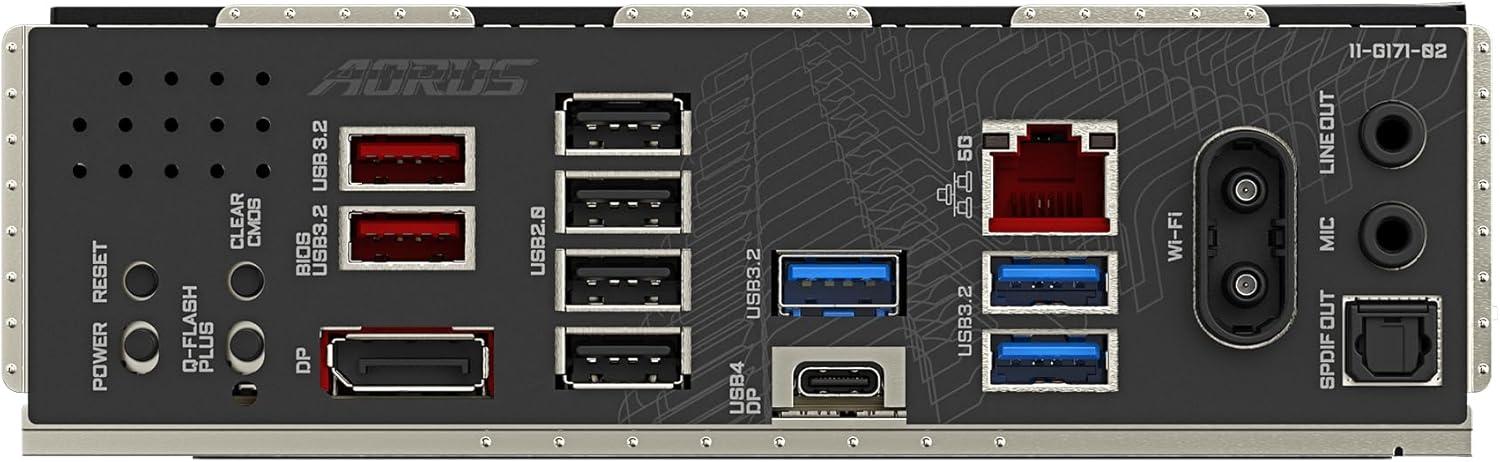 imageGIGABYTE Z890 AORUS Elite WIFI7 Plus Intel LGA 1851 ATX Motherboard Support Core Ultra Series 2 DDR5 1612 Power Phase 4X M2 PCIe 50 USB4 WiFi 7 5GbE EZLatch D5 Bionic Corsa