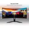 GIGABYTE – G34WQC Advanced-R – 34″ VA Curved Gaming Monitor – WQHD 3440×1440-144Hz – 1ms MPRT – AMD FreeSync Premium – HDMI, DP – Height Adjustable – Black (RENEWED)
