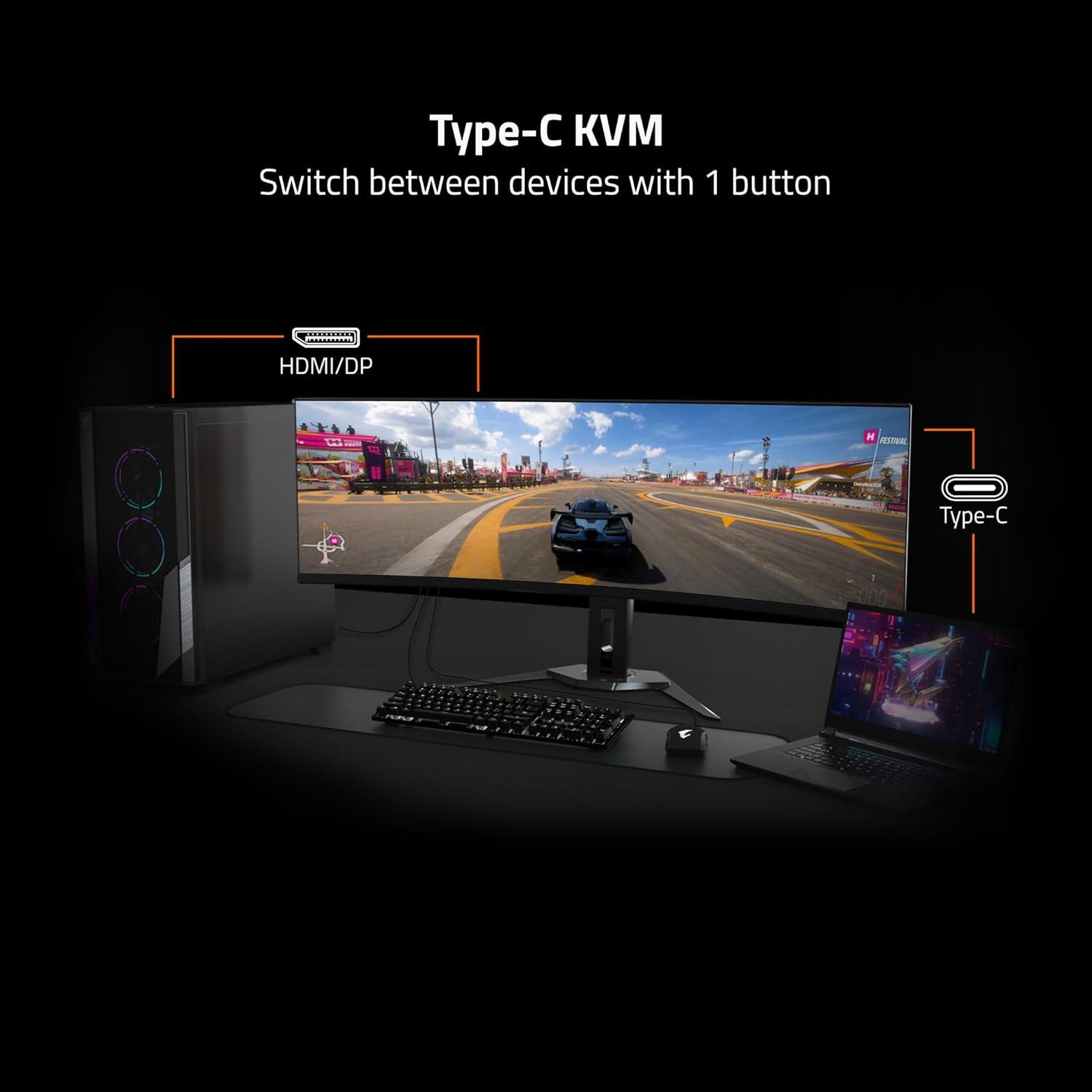 imageGIGABYTE M27Q227 SS IPS Gaming Monitor QHD 2560x1440200HzOC 210Hz 1ms GTG AMD FreeSync Premium GSYNC Compatible TypeC KVM HDMI DP TypeC Height and Tilt Adjustable Black27 UHD