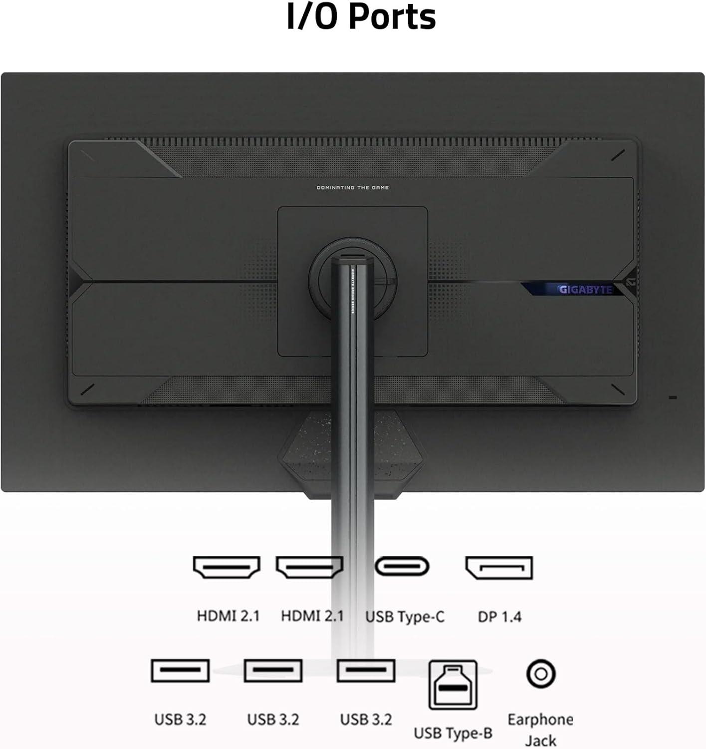 imageGIGABYTE M27Q227 SS IPS Gaming Monitor QHD 2560x1440200HzOC 210Hz 1ms GTG AMD FreeSync Premium GSYNC Compatible TypeC KVM HDMI DP TypeC Height and Tilt Adjustable Black27 UHD
