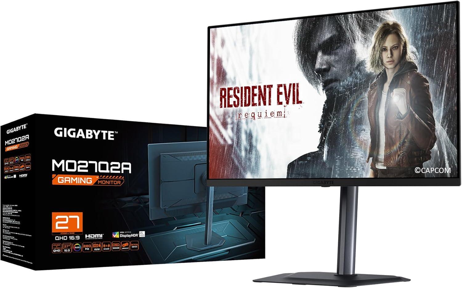 imageGIGABYTE MO27Q2A 27 QDOLED Gaming Monitor QHD 2560x1440280Hz 003ms GTG AMD FreeSync Premium Pro GSYNC Compatible TypeC KVM HDMI DP TypeC Height and Tilt Adjustable Black27 QHD