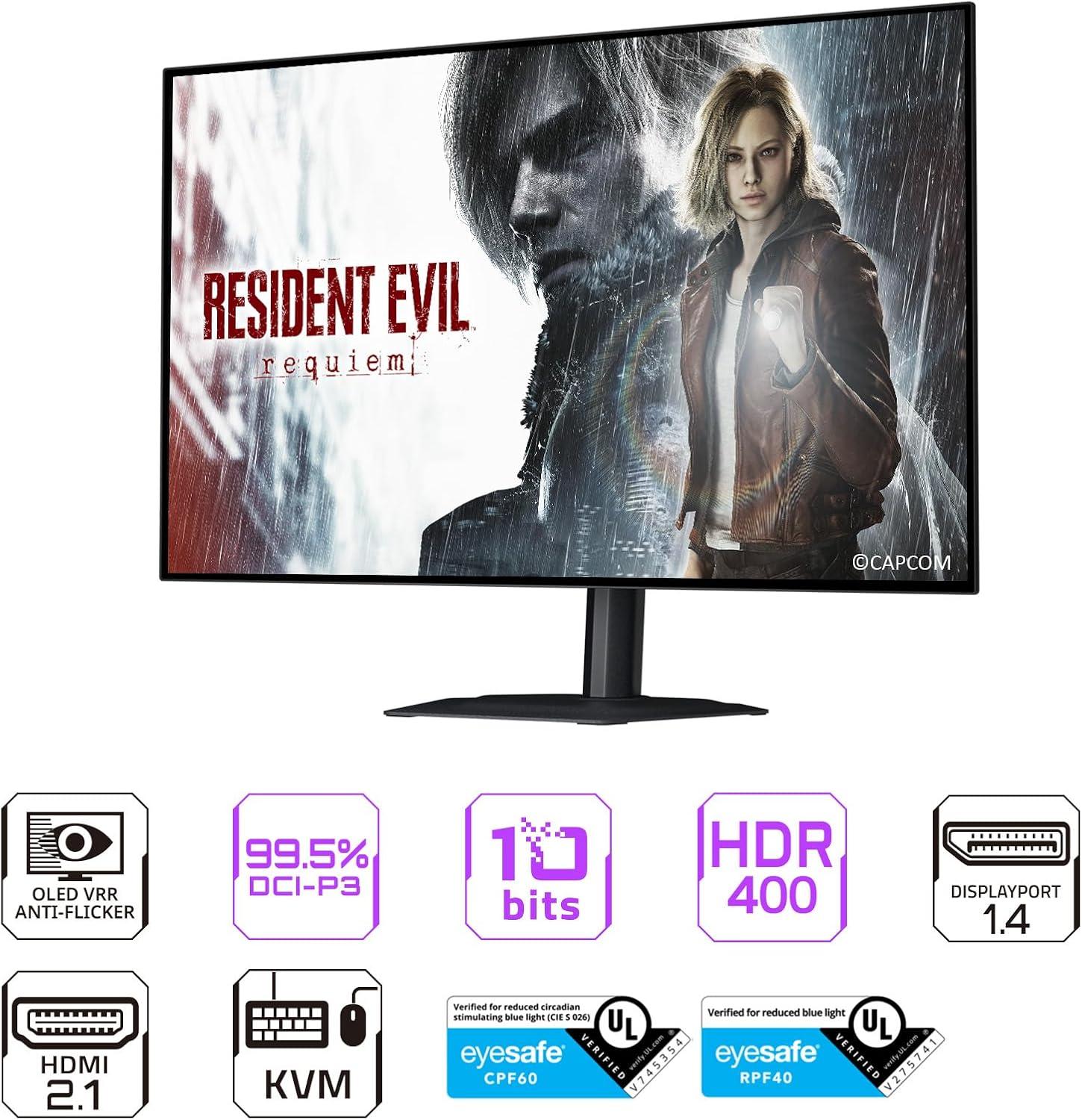 imageGIGABYTE MO27Q2A 27 QDOLED Gaming Monitor QHD 2560x1440280Hz 003ms GTG AMD FreeSync Premium Pro GSYNC Compatible TypeC KVM HDMI DP TypeC Height and Tilt Adjustable Black27 QHD