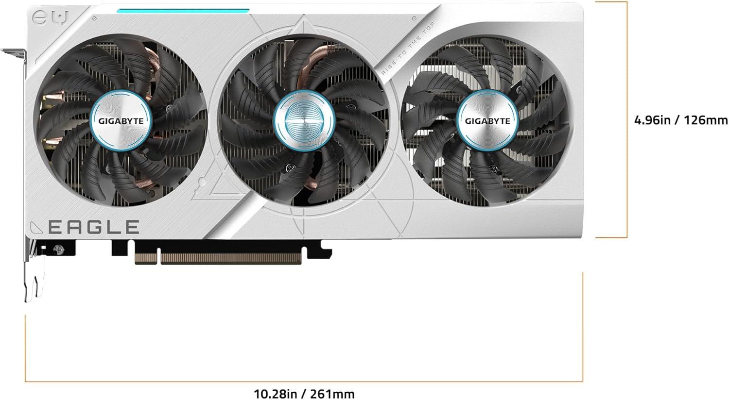 imageGIGABYTE GeForce RTX 4070 Super Eagle OC ICE 12G Graphics Card 3X WINDFORCE Fans 12GB 192bit GDDR6X GVN407SEAGLEOC ICE12GD Video Card