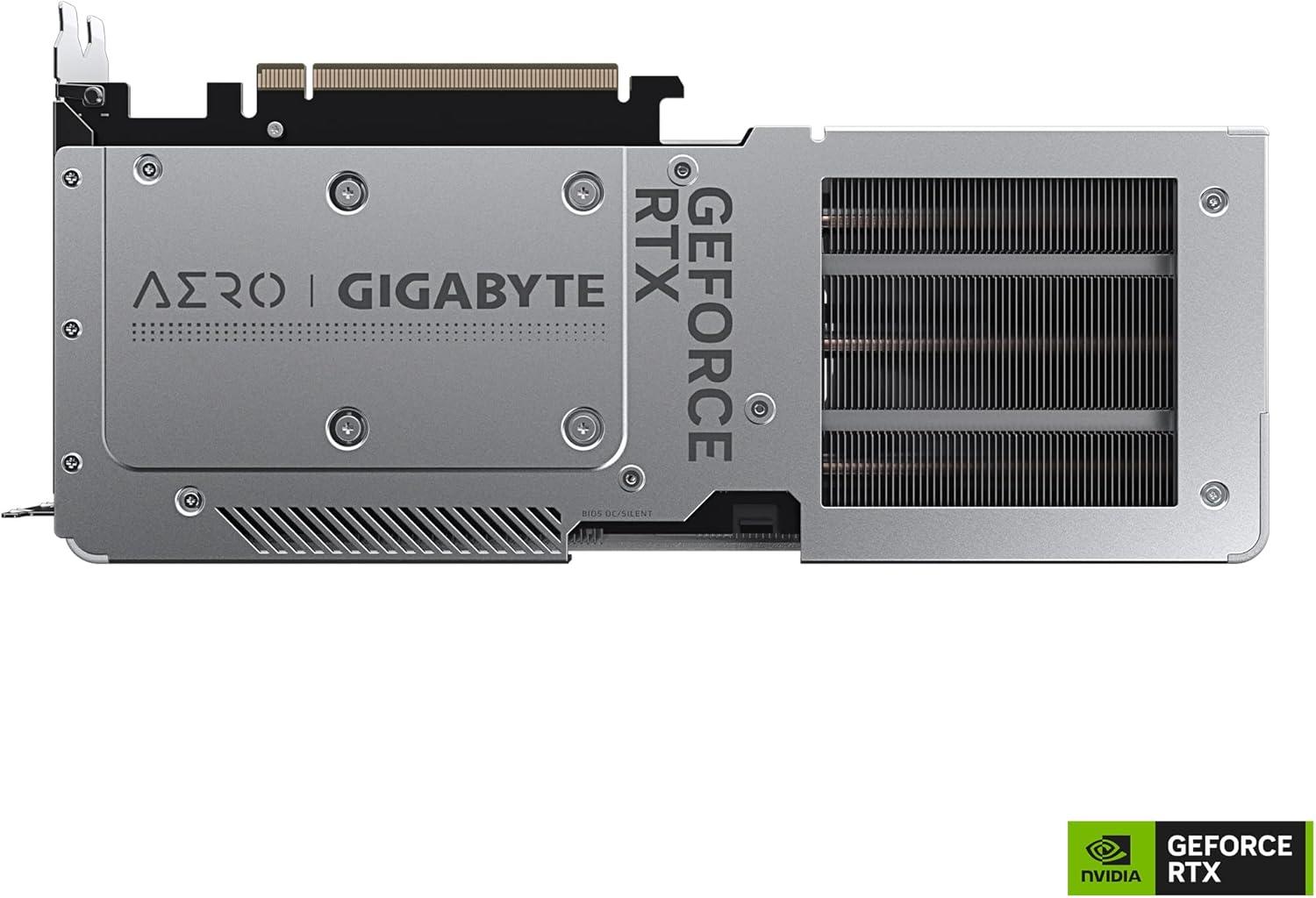 imageGigabyte GVN406TAERO OC8GD GeForce RTX 4060 Ti AERO OC 8G Graphics Card 3X WINDFORCE Fans 8GB 128bit GDDR6 Video CardAERO
