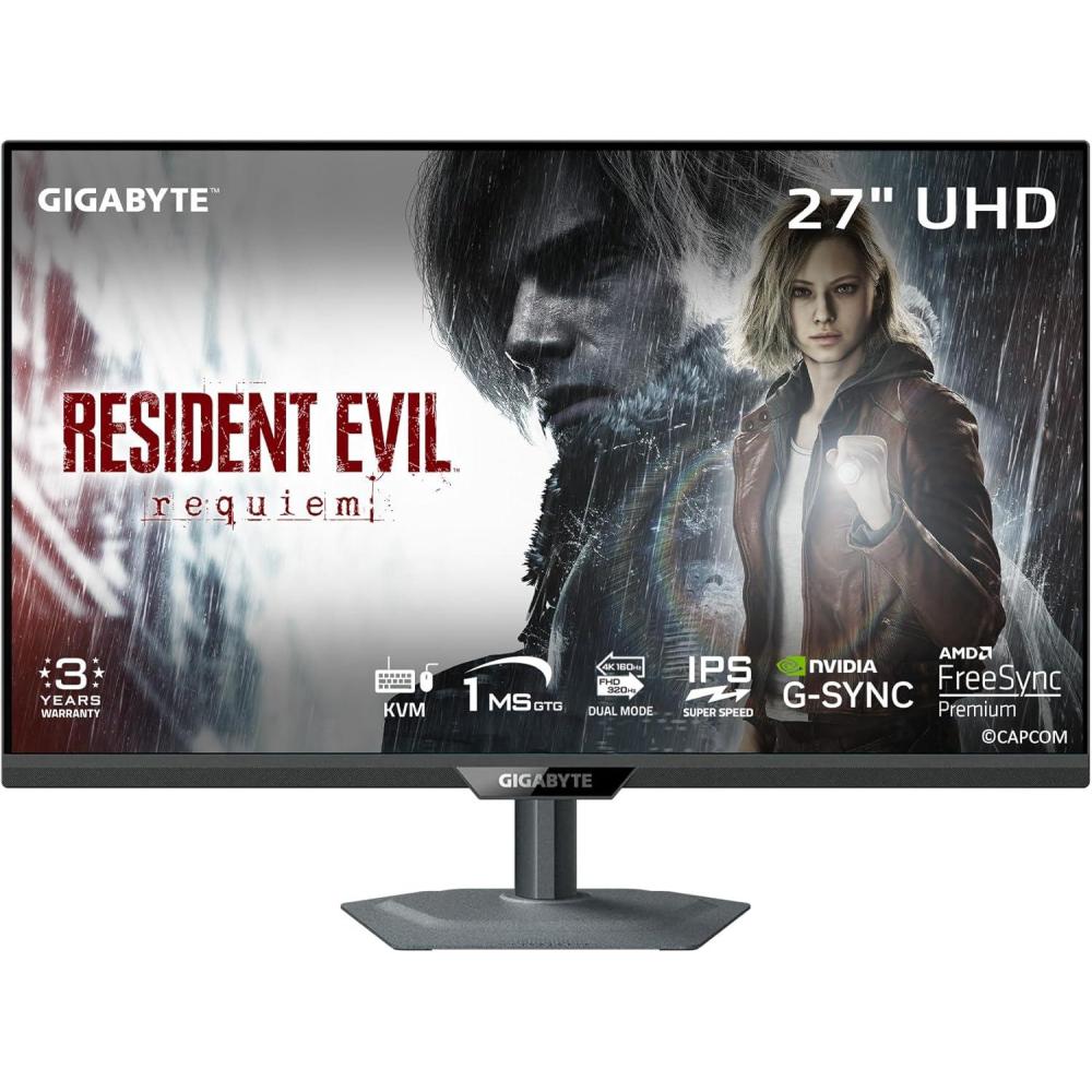 imageGIGABYTE  M27Q227 SS IPS Gaming Monitor  QHD 2560x1440200HzOC 210Hz  1ms GTG  AMD FreeSync Premium GSYNC Compatible  TypeC KVM  HDMI DP TypeC  Height and Tilt Adjustable  Black27 UHD