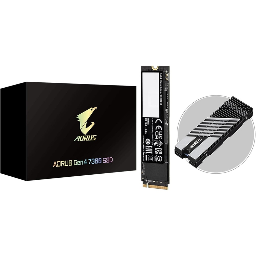 imageGIGABYTE AORUS Gen4 7300 SSD 1TB PCIe 40 NVMe M2 Internal Solid State Hard Drive with Read Speed Up to 7300MBs Write Speed Up to 6000MBs AG4731TB