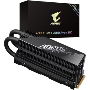 GIGABYTE AORUS Gen4 7000s SSD 2TB PCIe 4.0 NVMe M.2, Nanocarbon Coated Aluminum Heatsink, 3D TLC NAND, SSD- GP-AG70S2TB(GP-AG70S1TB-P- 1TB Aluminum Heatsink Gen4 SSD)