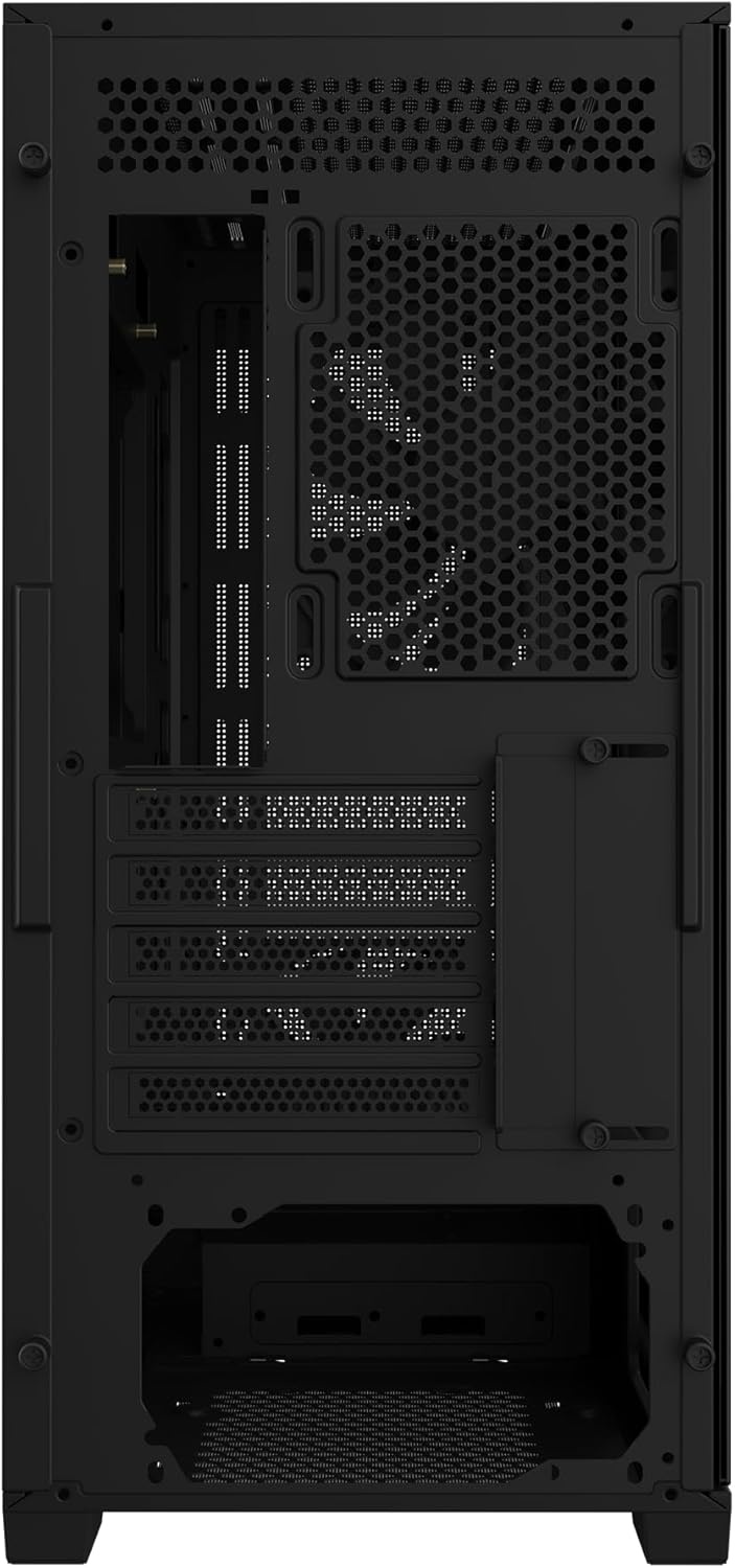 image:imageGIGABYTE C102 Glass ICE White Mid Tower PC Gaming Case Tempered Glass PSU Shroud 2X 120mm Fans GBC102GIC102 Glass Black