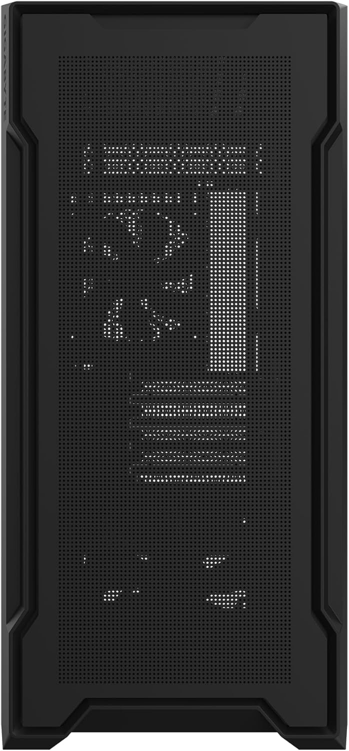 image:imageGIGABYTE C102 Glass ICE White Mid Tower PC Gaming Case Tempered Glass PSU Shroud 2X 120mm Fans GBC102GIC102 Glass Black