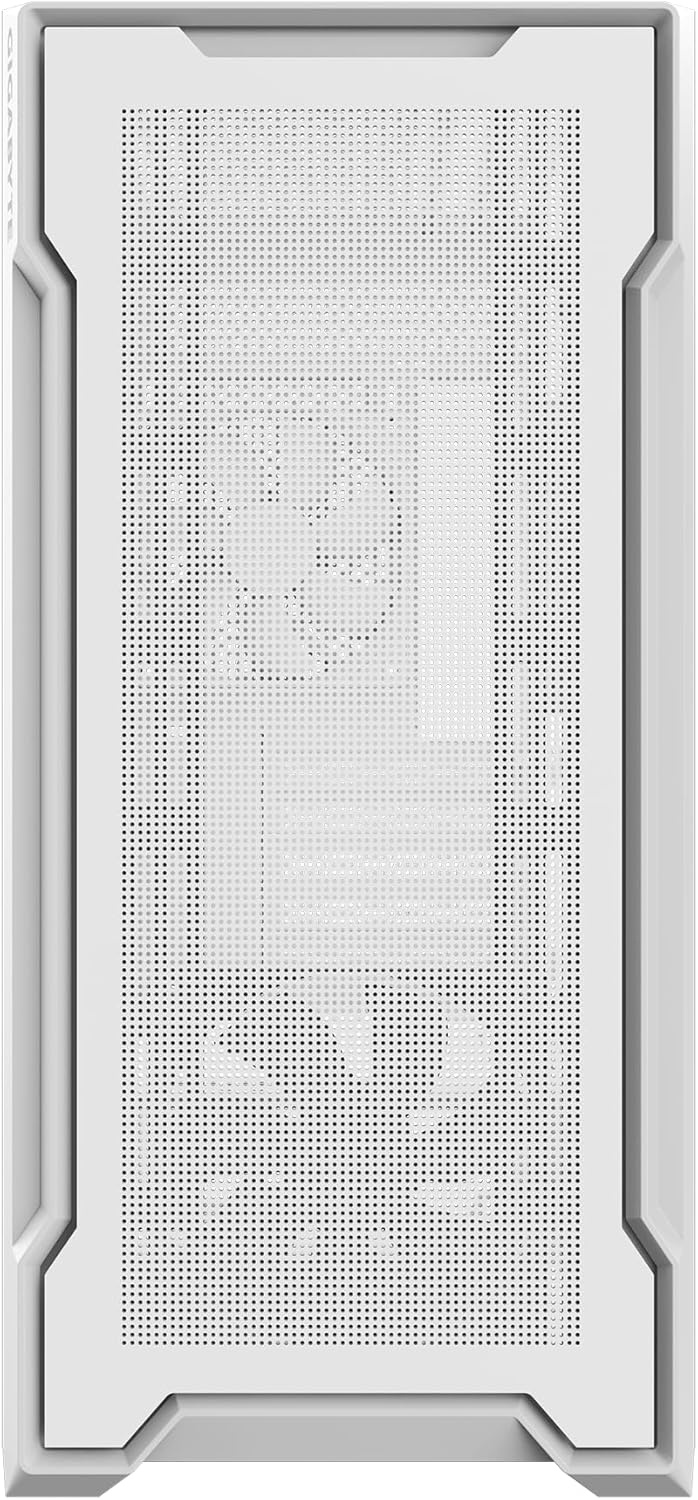 image:imageGIGABYTE C102 Glass ICE White Mid Tower PC Gaming Case Tempered Glass PSU Shroud 2X 120mm Fans GBC102GIC102 Glass ICE White