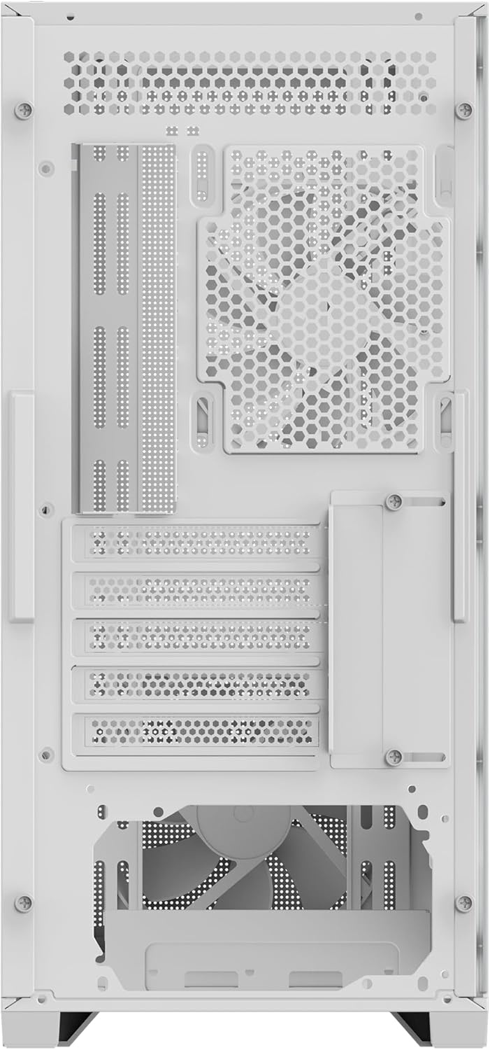 image:imageGIGABYTE C102 Glass ICE White Mid Tower PC Gaming Case Tempered Glass PSU Shroud 2X 120mm Fans GBC102GIC102 Glass ICE White