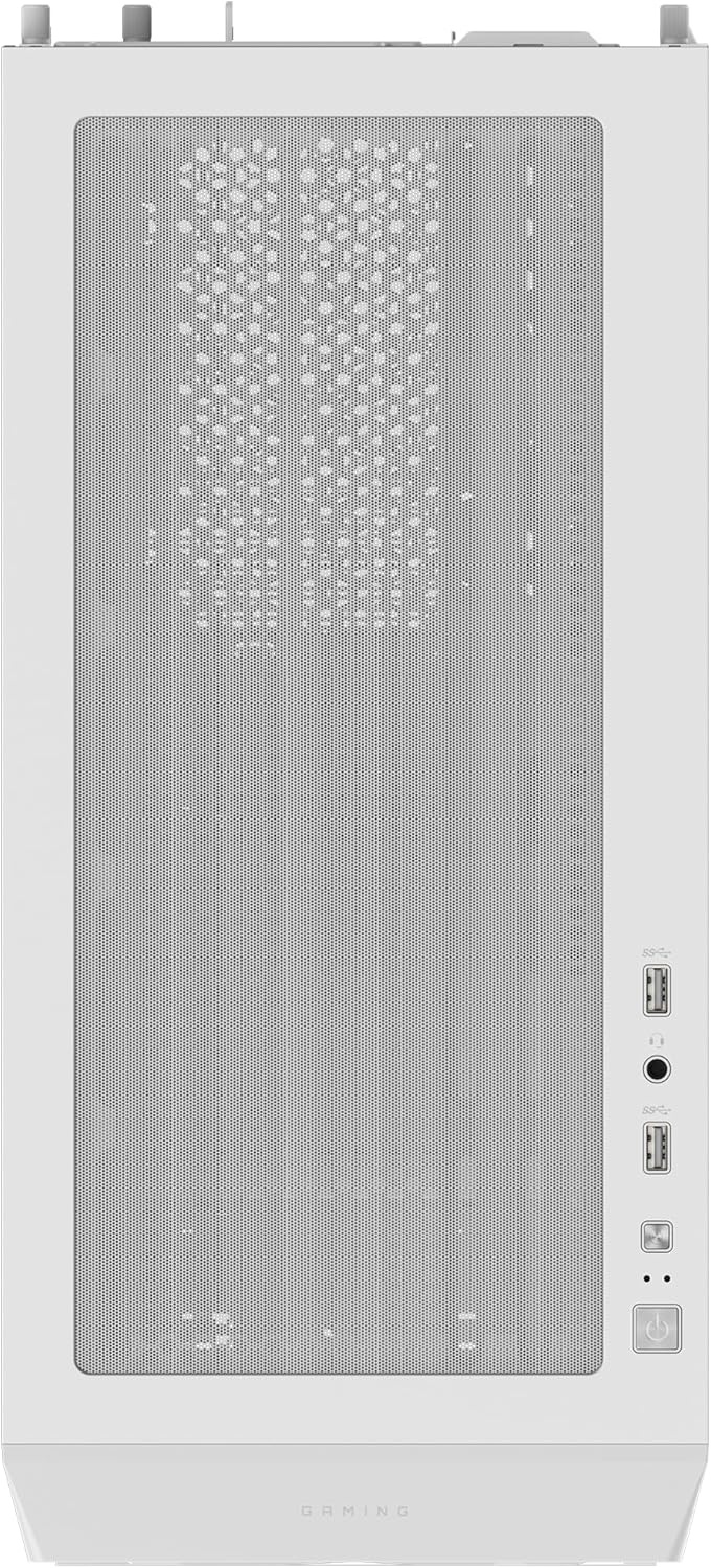 image:imageGIGABYTE C102 Glass ICE White Mid Tower PC Gaming Case Tempered Glass PSU Shroud 2X 120mm Fans GBC102GIC102 Glass ICE White