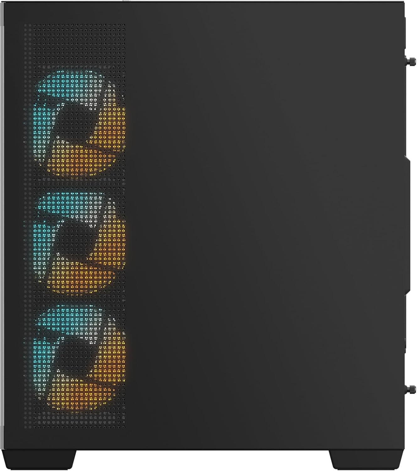 image:imageGIGABYTE C500 Panoramic Stealth Black Mid Tower PC Gaming Case Tempered Glass USB TypeC 4X ARBG Fans Included GBC500P ST