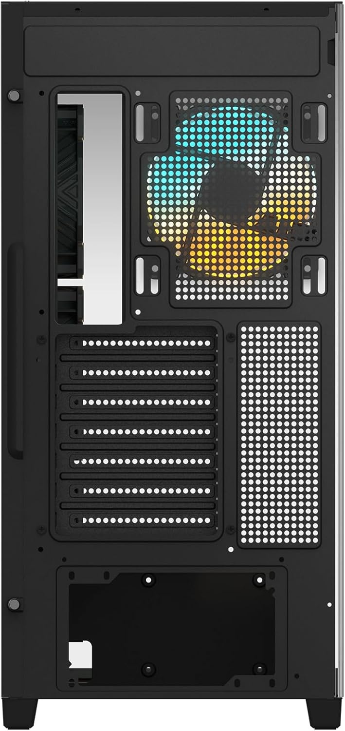 image:imageGIGABYTE C500 Panoramic Stealth Black Mid Tower PC Gaming Case Tempered Glass USB TypeC 4X ARBG Fans Included GBC500P ST