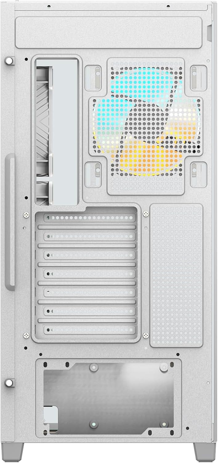 image:imageGIGABYTE C500 Panoramic Stealth ICE White Mid Tower PC Gaming Case Tempered Glass USB TypeC 4X ARBG Fans Included GBC500PI ST