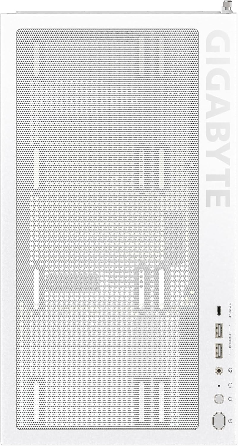 image:imageGIGABYTE C500 Panoramic Stealth ICE White Mid Tower PC Gaming Case Tempered Glass USB TypeC 4X ARBG Fans Included GBC500PI ST