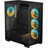 GIGABYTE C500 Panoramic Stealth – Black Mid Tower PC Gaming Case, Tempered Glass, USB Type-C, 4X ARBG Fans Included (GB-C500P ST)